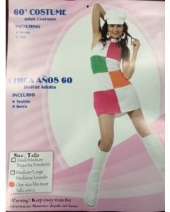 60's Mod Girl - Adult Costume (DU60MOD)