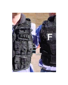 FBI Protective Vest - Black Nylon adjustable (DUAFBIAV)