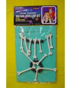 Voodoo Jewellery Set -  Earrings, Necklace and Bracelet (DUAJEWBONE)