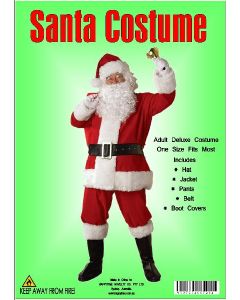 Santa Deluxe Velvet Suit - Adult Costume (DUSANTADV)