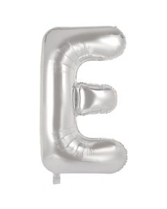E Silver Letter - 86cm (34') Foil Balloon (ESilverA)