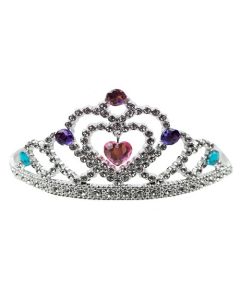 Silver Tiara With Hearts (FA308)