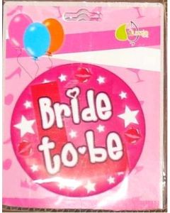 Bride to Be - Large Badge Button (FNBTB)