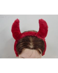 Devil Horns Headband - Red Plush (FNDHN)