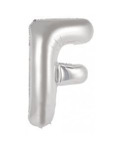 F Silver Letter - 86cm (34') Foil Balloon (FSilverA)
