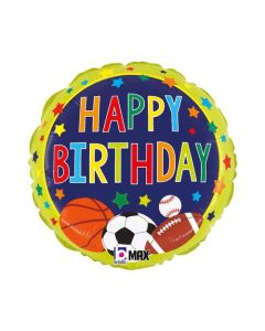 Happy Birthday Multi Sports - 18 Inch Foil Balloon (G26289P)