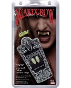 Long Glassic Vampire Glow in Dark GID Fangs - By Scarecrow (GL101)