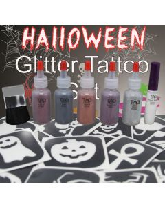 Glitter Tattoo Party Pack - Halloween Glitter Tattoo Set (GLKITSH)