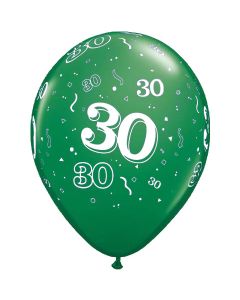 30-A-Round Green Pearl - 28cm (11 Inch) Latex Balloon (44377Q)