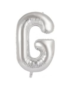 G Silver Letter - 86cm (34') Foil Balloon (GSilverA)