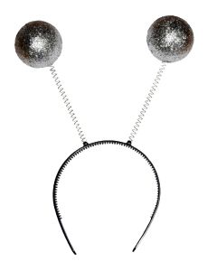 Alien/Glitter Ball Headband - Silver (HE3832)