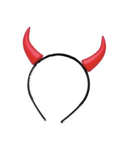 Devil Horns on Headband - Plastic (HE38828)