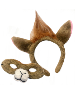 Alpaca - Animal Headband and Mask Set (HE9923)