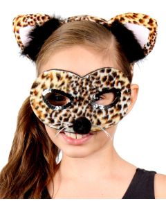 Leopard - Animal Headband and Mask Set (HE9989)