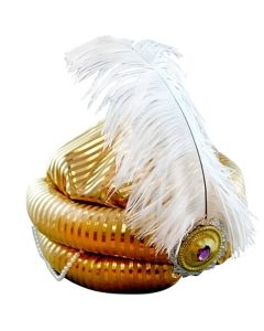 Prince Turban With Feather & Beads (HTPH3226)