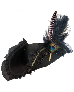 Pirate Female Tricorn With Quill Hat - Deluxe (HTPI1118)