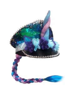 Unicorn Sequin Featival Hat With Plait - Pride Festival (HTSQ0120)