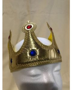 Queen Crown Gold - 8 Peaks Soft Material - Adult - 61 cm Long (CB1064)