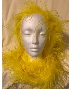 Feather Boa - Yellow 2 Mtr - Ostrich and Marabou (CB1195)