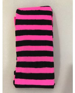 Black & Hot Pink Striped Stockings (CB6274)
