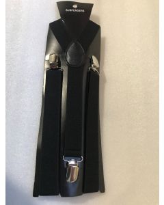 Black Braces / Suspenders 2.5cm x 2mtr (CB6701)