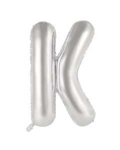 K Silver Letter - 86cm (34') Foil Balloon (KSilverA)