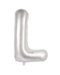 L Silver Letter - 86cm (34') Foil Balloon (LSilverA)