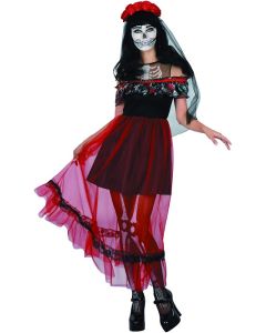 Day Of The Dead Woman - Adult Costume (LU137)