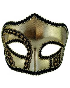 Masquerade Mask - Gold Mens Style (MA7169)