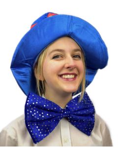 Blue Large Clown Sequin Bow Tie (MIC044B)