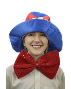 Red Large Clown Sequin Bow Tie (MIC044R)