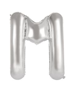 M Silver Letter - 86cm (34') Foil Balloon (MSilverA)