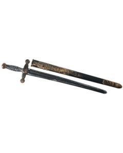 Knight Sword with Sheath - Wood & Stone Look (N44361)