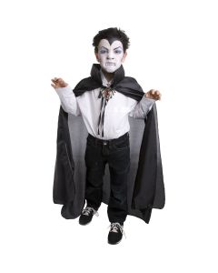Child Cape Black Long with Stand Up Collar (N95221)