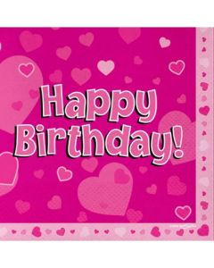 Happy Birthday Napkins - Pink (OT634862)