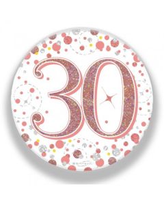 Badge 75mm 30th - Sparkling Fizz Rose Gold (OT654341)