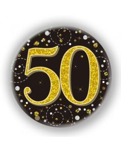Badge 75mm Sparkling Fizz #50 Black/Gold (OT654495A)