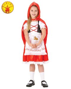 Red Riding Hood - Medium 5 - 6 Years - Child Costume with animal print (RUB1708)