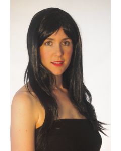 Samantha Black Long Straight With Fringe Wig (G1021Black)