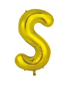 S Gold Letter - 86cm (34') Foil Balloon (SGoldA)