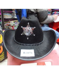Sheriff Hat Feltex - Black (Cowboy Hat) (HATS-Sheriff)
