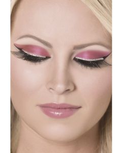 Black With Silver Glitter Eyelashes including Glue (SM30279)