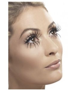 Black Eyelashes - Top and Bottom Set including Adhesive (SM34537)
