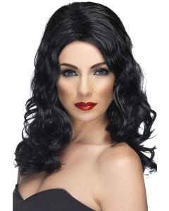 Long Wavy Glamorous Wig - Black (SM42146)