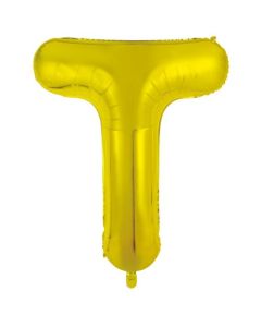 T Gold Letter - 86cm (34') Foil Balloon (TGoldA)