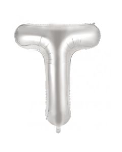 T Silver Letter - 86cm (34') Foil Balloon (TSilverA)