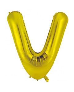 V Gold Letter - 86cm (34') Foil Balloon (VGoldA)