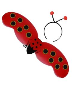 Lady Bug Wings With Headband (WA3239)