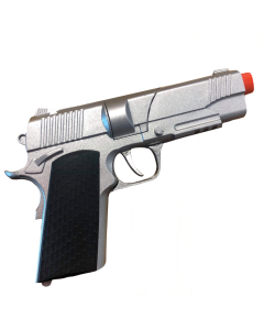 James Bond Automatic Pistol - Silver - Diecast 8 Shot Cap Gun (WE8603)