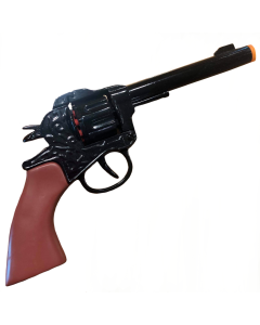 Wild West Cowboy Gun - Black - Diecast 8 Shot Cap Gun (WE8692)